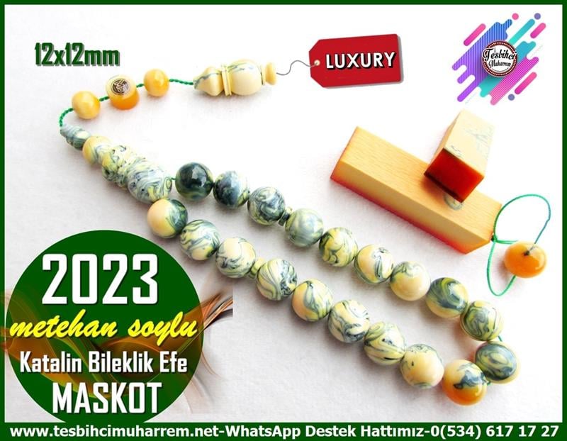 Katalin Ve Bağa TesbihlerTM12269Kırçıllı Küre Kesim Bilek Boy Efe Maskot Katalin Tesbih 2023Kırçıllı Küre Kesim Bilek Boy Efe Maskot Katalin Tesbih 2023
