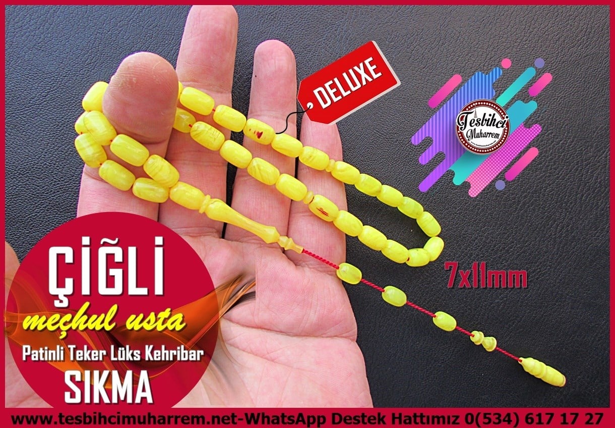 Hareli Damarlı Sarı Kehribar TesbihlerTM14433Meçhul Usta İşçilikli Damarlı Sarı Renk Patinli Sıkma Kehribar Tesbih I Özel Tasarım Kapsül Model Çiğli TesbihDamarlı Sarı Renk Patinli Sıkma Kehribar Tesbih I Özel Tasarım Kapsül Model Çiğli Tesbih 
