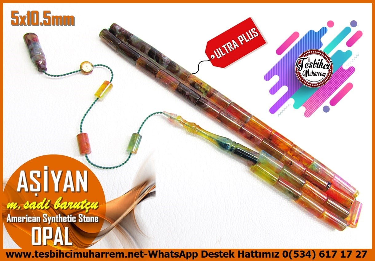 Opal(Sentetik)Sıkma TesbihTM14336Mehmet Sadi Barutçu El İşçiliği Multicolor Amerikan Opal Tespih I Profesyonel Dik Kesme Aşiyan TesbihMulticolor Amerikan Opal Tespih I Profesyonel Dik Kesme Aşiyan Tesbih