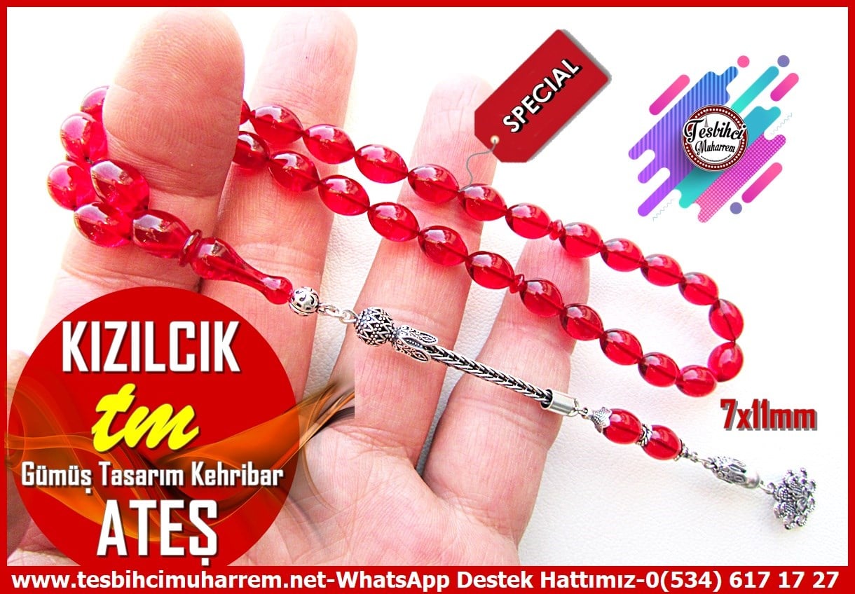 Ateş Kırmızı Ton TesbihlerTM14212Muharrem Karaoğlu Usta Dizayn Kırmızı Ateş Kehribar Tespih I Beyzi Kesim Gümüş Püskül Kızılcık TesbihKırmızı Ateş Kehribar Tespih I Beyzi Kesim Gümüş Püskül Kızılcık Tesbih