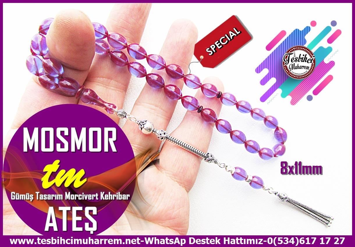 Mor Ton TesbihlerTM14074Muharrem Karaoğlu Usta Dizayn Mosmor Ateş Kehribar Tespih – Morcivert Renk,Gümüş Tasarım, Beyzi Kesim El Yapımı Koleksiyonluk TesbihTespih Ateş Kehribar I Morcivert Renk Gümüş Tasarım Beyzi Kesim Mosmor Tesbih 