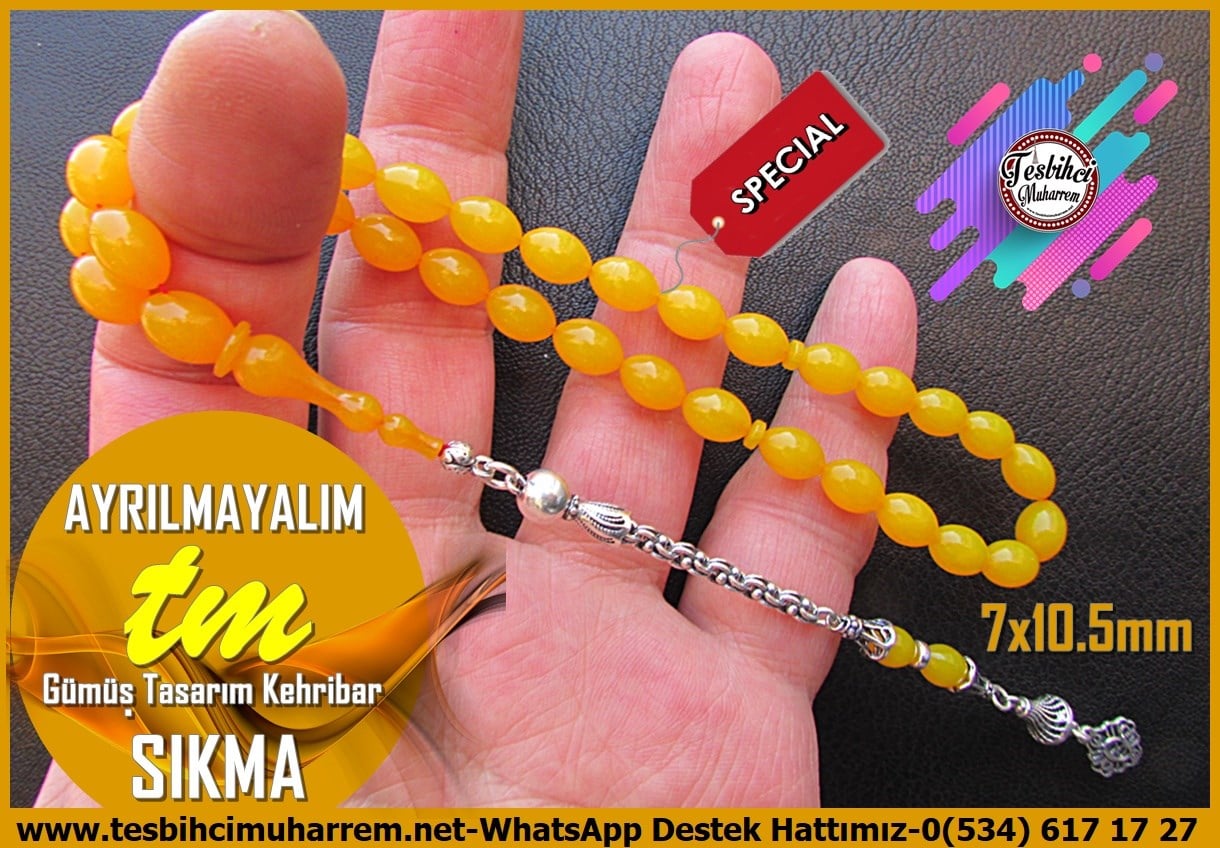 Hareli Damarlı Sarı Kehribar TesbihlerTM14215Muharrem Karaoğlu Usta Dizayn Sarı Sıkma Kehribar Tespih I Beyzil Kesim Gümüş Püskül Ayrılmayalım Tesbih Sarı Sıkma Kehribar Tespih I Beyzil Kesim Gümüş Püskül Ayrılmayalım  Tesbih 