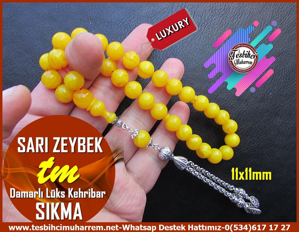 Hareli Damarlı Sarı Kehribar TesbihlerTM13461Muharrem Karaoğlu Usta El İşçiliği Tespih | Sarı Damarlı Sıkma Kehribar, Halit Uzunkaya Malzeme, Küre Kesim, Gümüş Püsküllü 