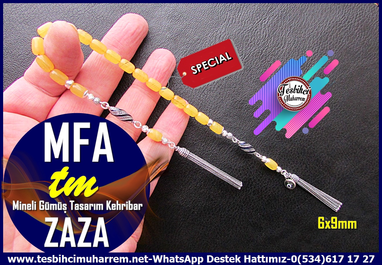 Kehribar Zaza Sallama TesbihlerTM14147Muharrem Karaoğlu Usta İşçilikli Tespih Zaza Sallama Sıkma Kehribar I Özel Mine Gümüş Püsküllü MFA TesbihTespih Zaza Sallama Sıkma Kehribar  I Özel Mine Gümüş Püsküllü Sarı Damarlı MFA Tesbih