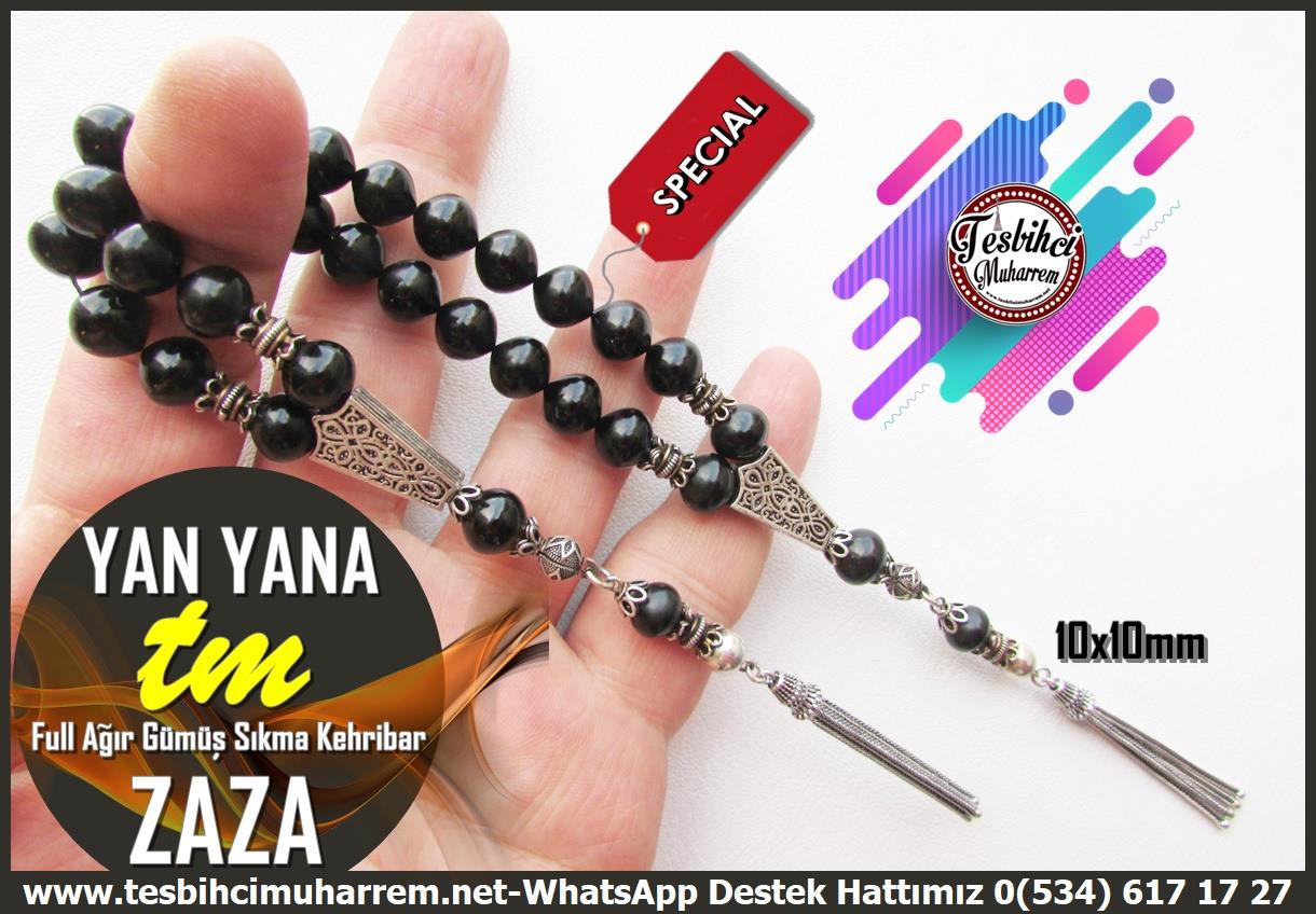 Zaza Selçuklu Sallaması TesbihlerTM14087Muharrem Karaoğlu Usta Yan Yana Zaza Sallama Tespih – Çift Sıra Full Gümüş Tasarım, Siyah Sıkma Kehribar El Yapımı Koleksiyonluk TespihTespih Zaza Sallama I Çift Sıra Full Gümüş Tasarım Sıkma Kehribar Yan Yana Tesbih 