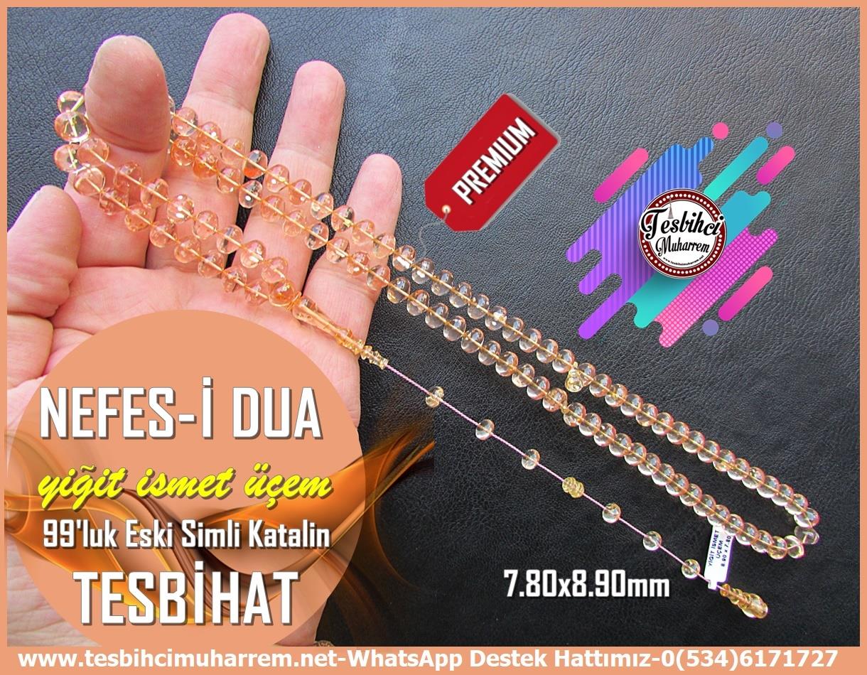 99luk Dua Ve Namaz TesbihatlarıTM13867Mustafa Erbay Usta El İşçiliği 99'luk Katalin Tespih | Türbe Yeşili, Sığırcık Kesim, 