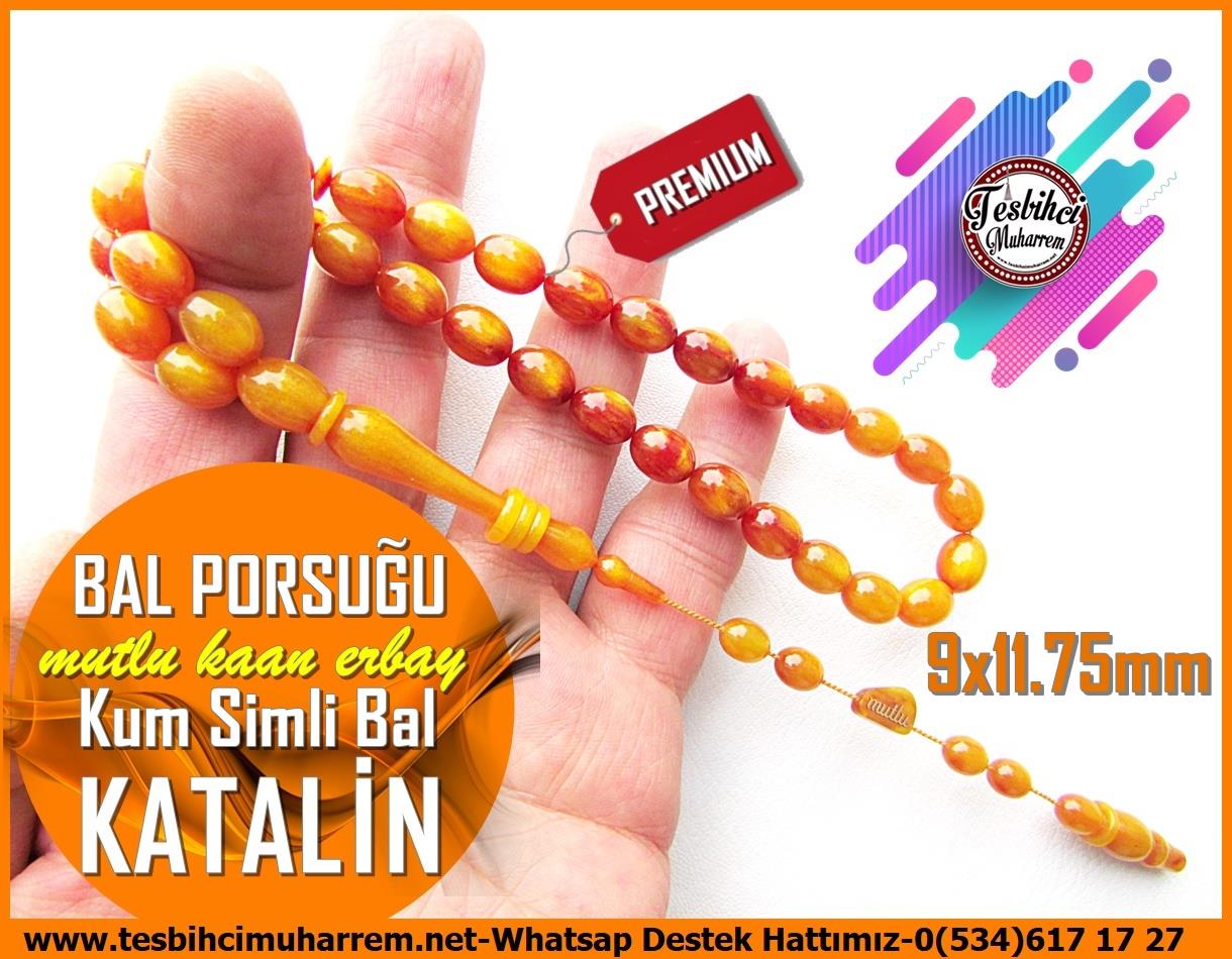 Katalin Ve Bağa TesbihlerTM13411Mutlu Kaan Erbay Usta El İşçiliği Premium Tespih | Altın Sırlı Hızma Katalin, Kum Simli Beyzi Kesim, Özel Çalışma 