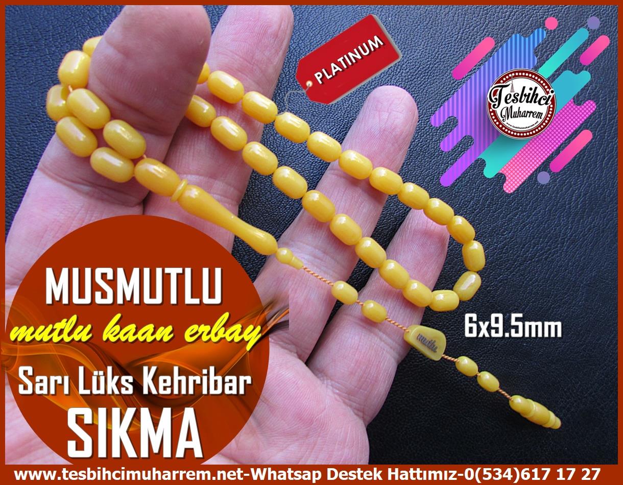 Hareli Damarlı Sarı Kehribar TesbihlerTM13467Mutlu Kaan Erbay Usta El İşçiliği Tespih | Bürokrat Sıkma Kehribar, Kapsül Kesim, Özel Çalışma 