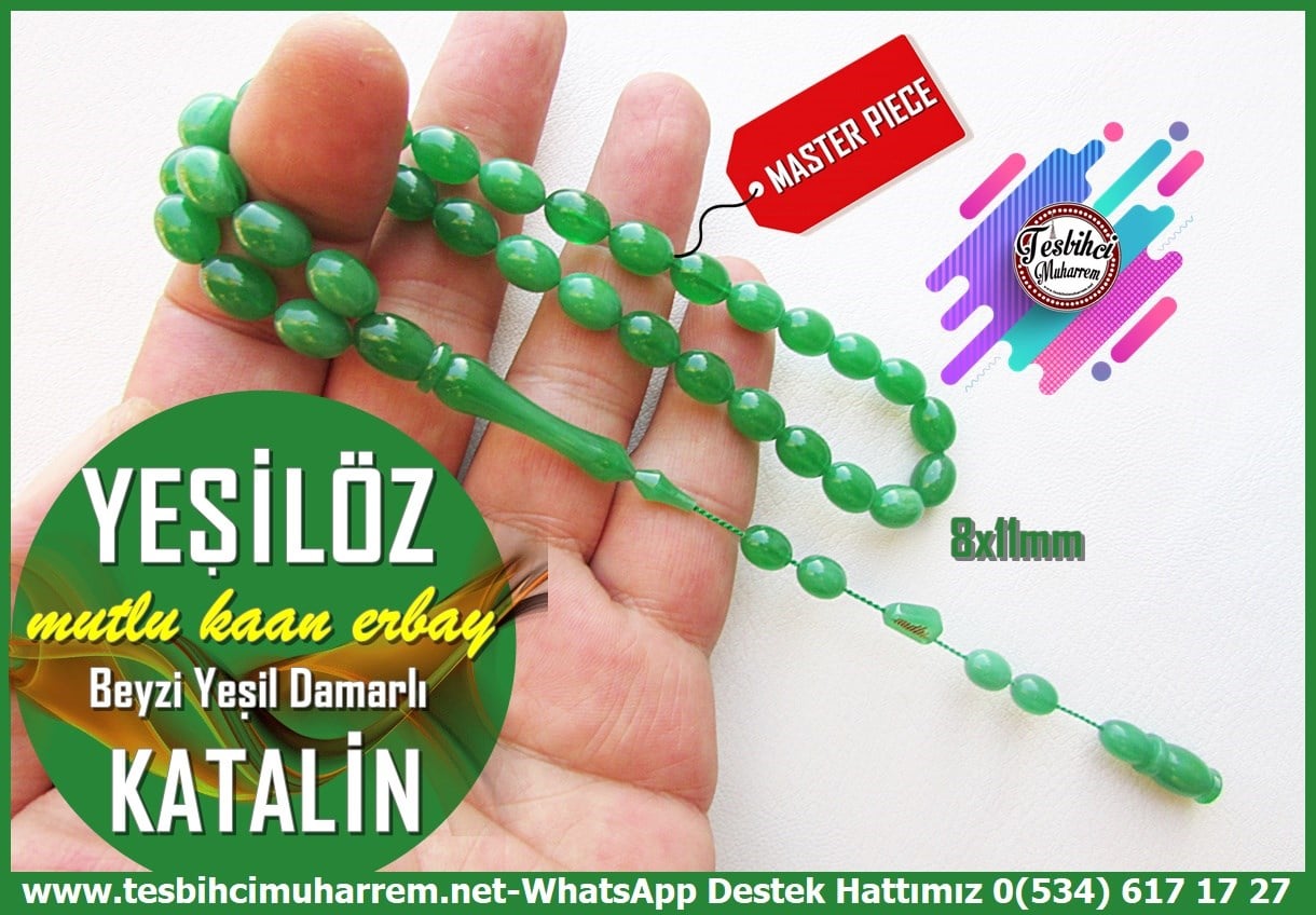 Katalin Ve Bağa TesbihlerTM14411Mutlu Kaan Erbay Usta İmzalı Yeşil Renk Katalin Tesbih I Özel Çalışma Beyzi Kesim Yeşilöz TesbihYeşil Renk Katalin Tesbih I Özel Çalışma Beyzi Kesim Yeşilöz Tesbih