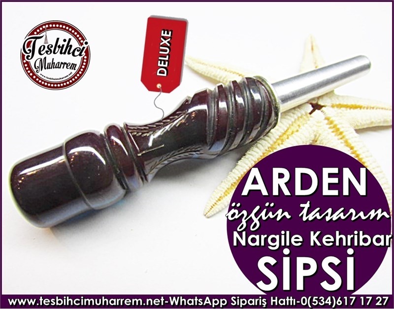Nargile Sipsisi Mor Mavi Yansımalı Ton Özgün Tasarım Kehribar Arden Model