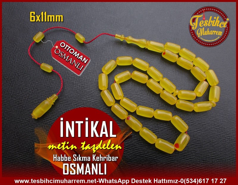 Osmanlı Habbeden Sıkma Kehribar TesbihlerTM11122Osmanlı Sıkma Kehribar Tesbih Habbeden Kapsül Sarı Buğulu İntikalOsmanlı Sıkma Kehribar Tesbih Habbeden Kapsül Sarı Buğulu İntikal