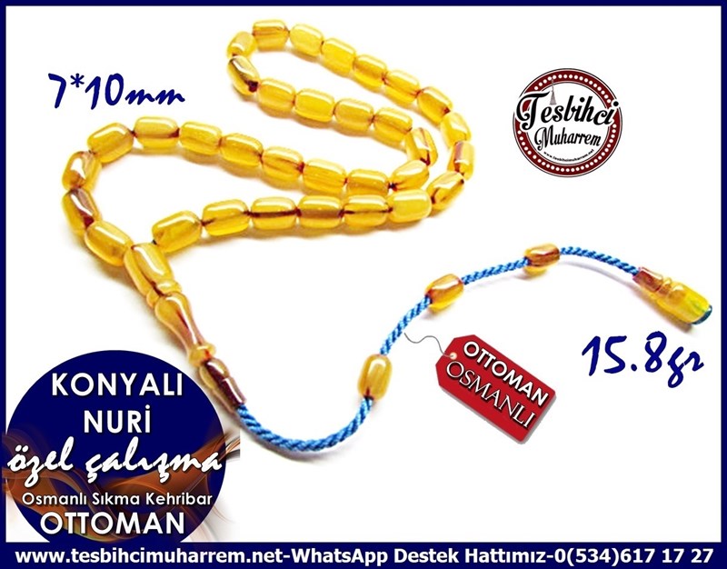 Özel Çalışma Kapsül Kesim Kayısı Osmanlı Sıkma Kehribar Tesbih Konyalı Nuri