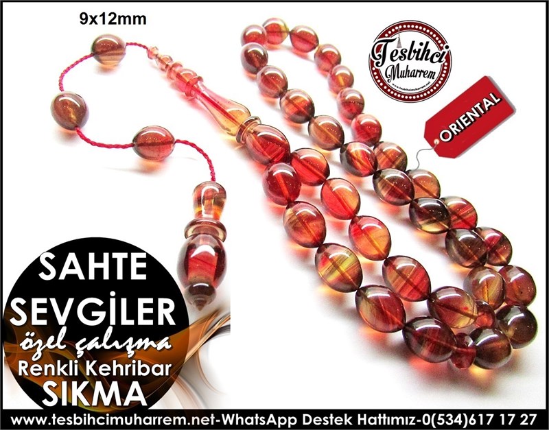 Özel Çalışma Sıkma Kehribar Tesbih Sahte Sevgiler