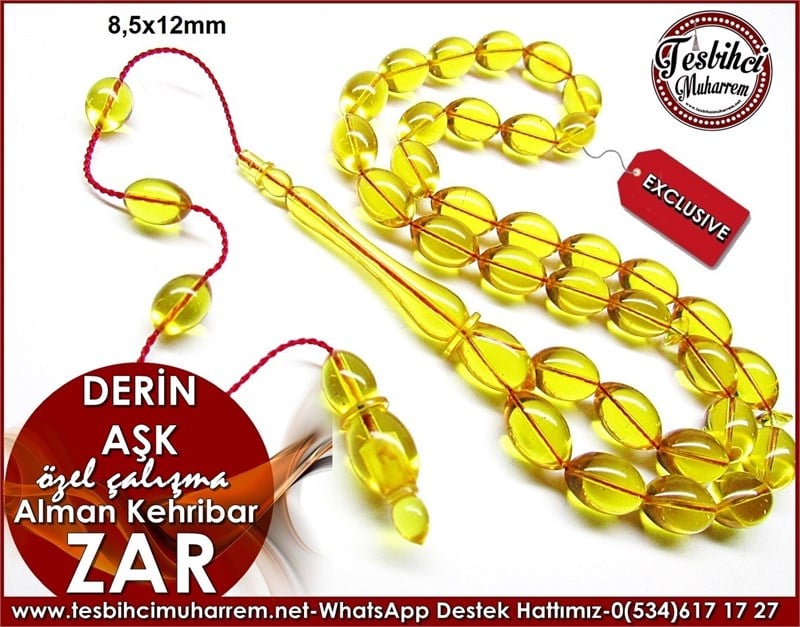 Özel Çalışma Su Damlası Alman Zar Kehribar Tesbih Derin Aşk 