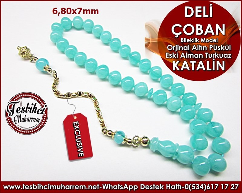 Özel İşçilik Altın Püsküllü Bileklik Katalin Tesbih Deli Çoban 