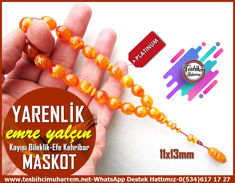 Efe Maskot TesbihlerTM12423Özel İşçilik Kaysı Renk Sıkma Kehribar Tespih Bileklik Efe Maskot Tesbih YarenlikÖzel İşçilik Kaysı Renk Sıkma Kehribar Tespih Bileklik Efe Maskot Tesbih Yarenlik