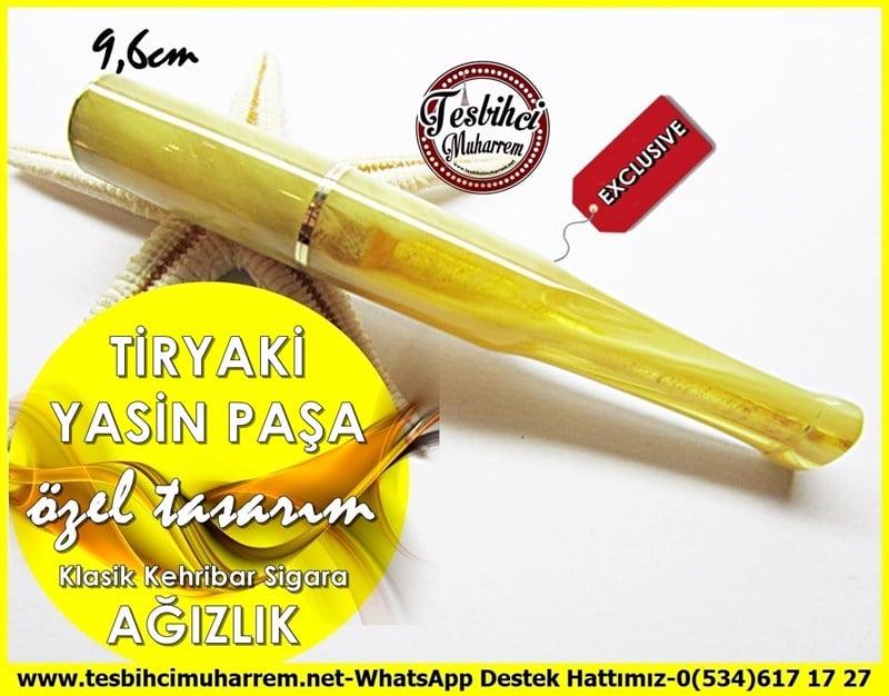 Özel İşçilik Limon Sıkma Kehribar Ağızlık Tiryaki Yasin Paşa