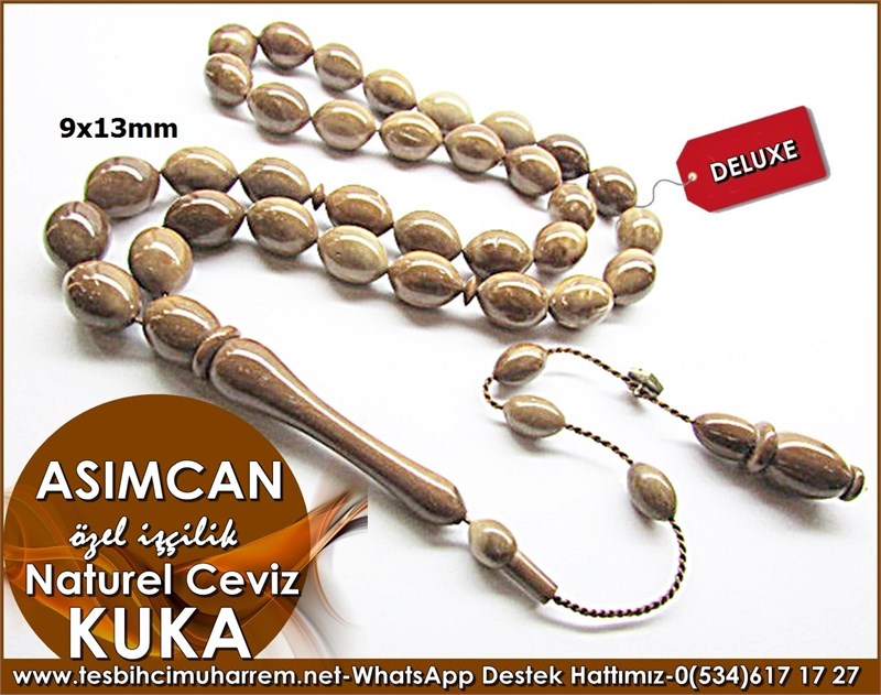 Özel İşçilik Naturel Ceviz Kuka Tesbih Asımcan