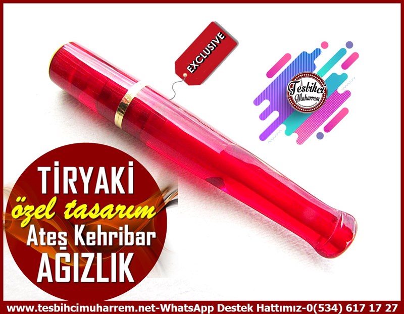 Yeni Ürün TesbihlerTM12244Özel İşçilik Temizlenebilir Kan Kırmızısı Ateş Kehribar Sigara Ağızlığı Tiryaki Özel İşçilik Temizlenebilir Kan Kırmızısı Ateş Kehribar Sigara Ağızlığı Tiryaki 