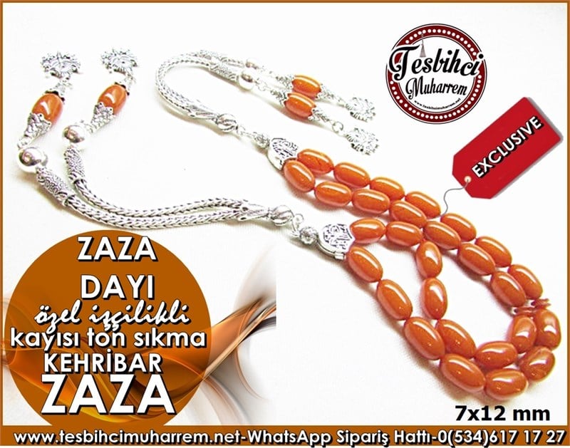 Özel İşçilik Zaza Sallama Tesbih 7*12 mm Zaza Dayı