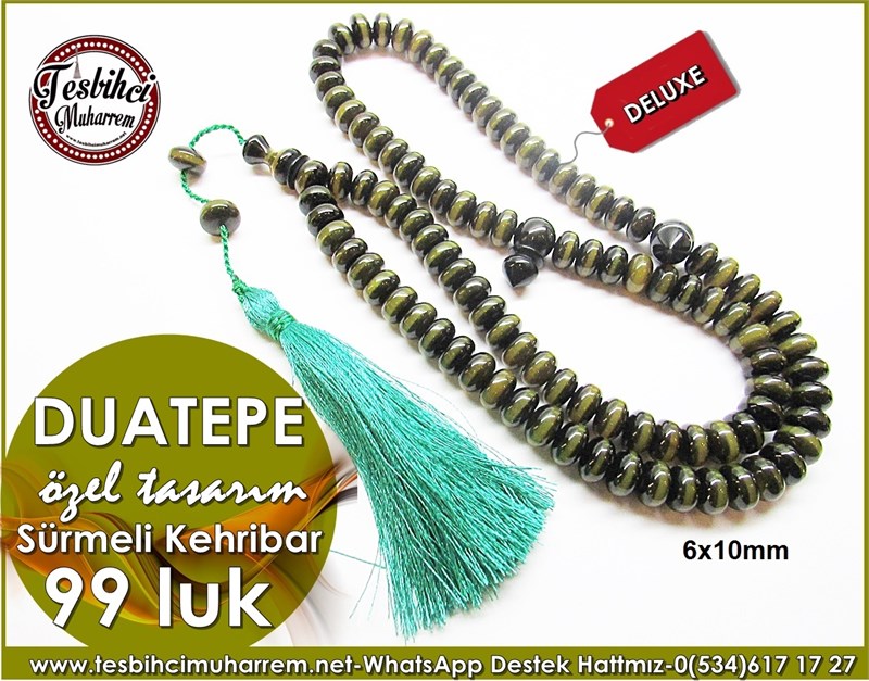 Özel Tasarım Basık Tekeri Sürmeli 99 luk Dua Tesbihatı Duatepe