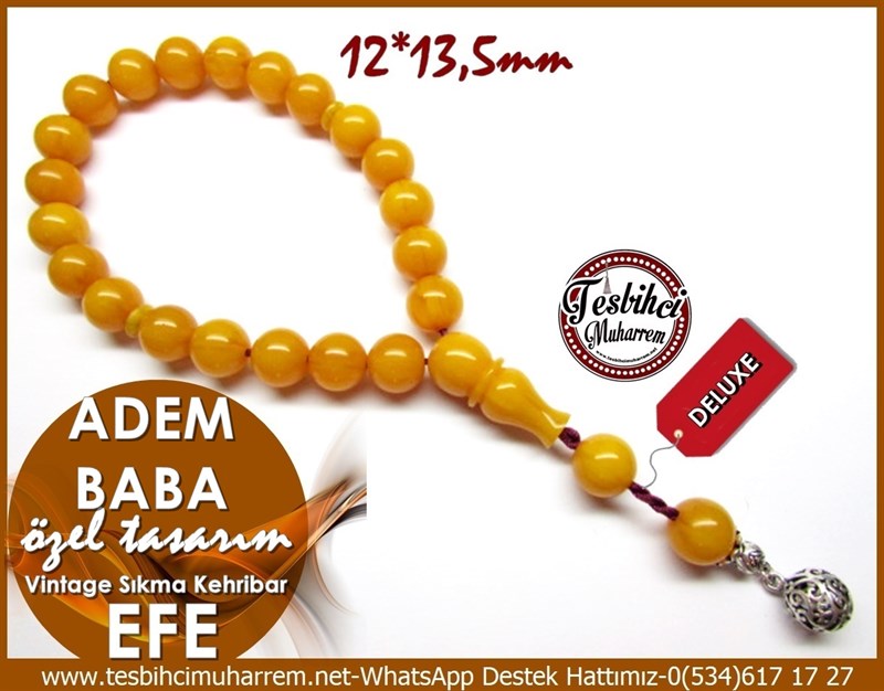 Özel Tasarım Tarz Efe Maskot Vintage Kehribar Adem Baba 