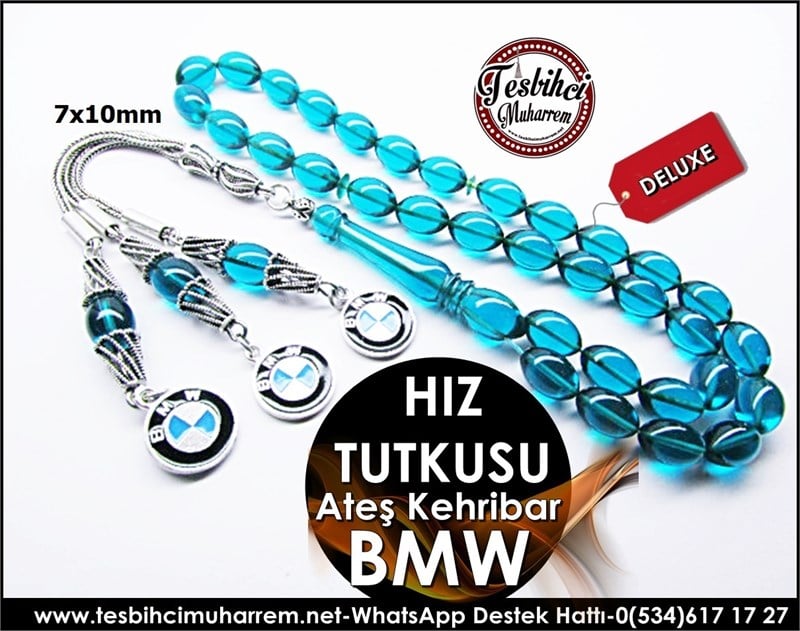 Özgün Tasarım Gümüş Püskül BMW Ateş Kehribar Tesbih Hız Tutkusu 