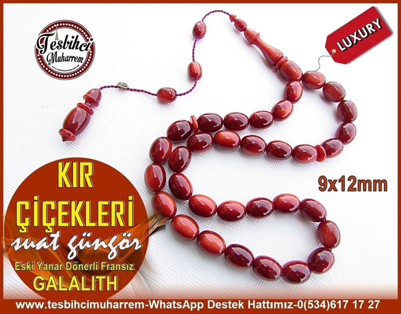 Katalin Ve Bağa TesbihlerTM10993Profesyonel Çalışma Beyzi Kesim Yanar Dönerli Fransız Sıkması Galalith Tesbih Kır Çiçekleri Profesyonel Çalışma Beyzi Kesim Yanar Dönerli Fransız Sıkması Galalith Tesbih Kır Çiçekleri 