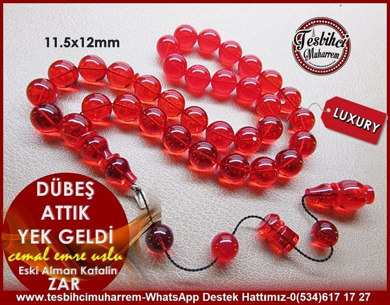 Katalin Ve Bağa TesbihlerTM10912Profesyonel Çalışma Küre Kesim Kırmızı Zardan Alman Katalin Tesbih Dübeş Attık Yek Geldi Profesyonel Çalışma Küre Kesim Kırmızı Zardan Alman Katalin Tesbih Dübeş Attık Yek Geldi 