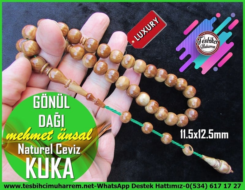Kuka Ağacı TesbihlerTM12224Profesyonel Çalışma Naturel Kuka Cevizi Tesbih Gönül DağıProfesyonel Çalışma Naturel Kuka Cevizi Tesbih Gönül Dağı