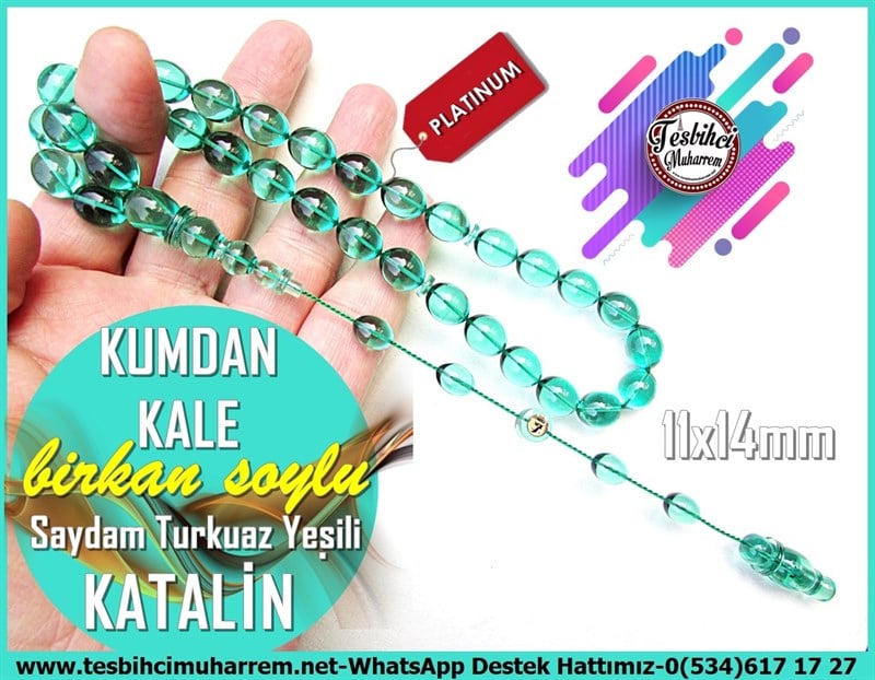 Katalin Ve Bağa TesbihlerTM12139Profesyonel Çalışma Turkuaz Yeşil Saydam Katalin Çalışma Kumdan KaleProfesyonel Çalışma Turkuaz Yeşil Saydam Katalin Çalışma Kumdan Kale