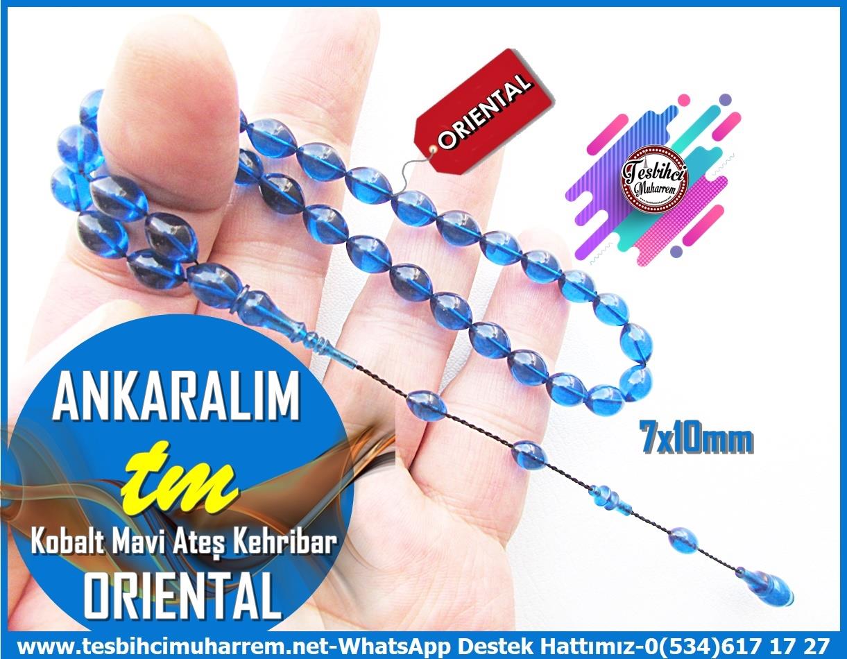 Lacivert Ton TesbihlerTM13810Reşat Bozyel Usta El İşçiliği Tespih | Oriental Katalin,Bordo Renk, Beyzi Kesim – 