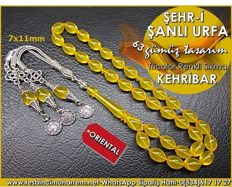 Sıkma Kehribar Tesbih Buğulu Sıkma Kehribar Tesbih 63 Şanlı Urfa 