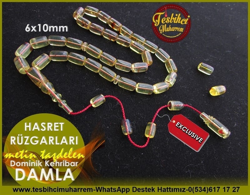  Damla Kehribar TesbihlerTM10935Sistemli Fosilli Kapsül Dominik Damla Kehribar Tesbih Tesbih Hasret RüzgarlarıSistemli Fosilli Kapsül Dominik Damla Kehribar Tesbih Tesbih Hasret Rüzgarları
