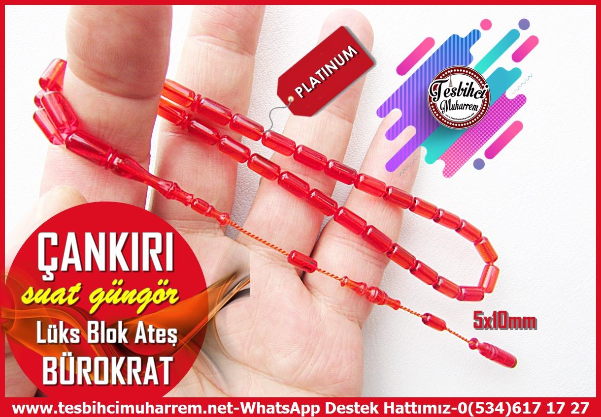 Maskot, Bileklik ve Bürokrat TespihlerTM14024Suat Güngör Usta İşçilikli Bürokrat Form Ateş Kehribar Tesbih – Saydam Kırmızı Lüks Blok, Kapsül Kesim, “Çankırı” İsimli Özel Tasarım TespihTespih Bürokrat Ateş Kehribar I Kapsül Kesim Lüks Blok Saydam Kırmızı Çankırı Tesbih