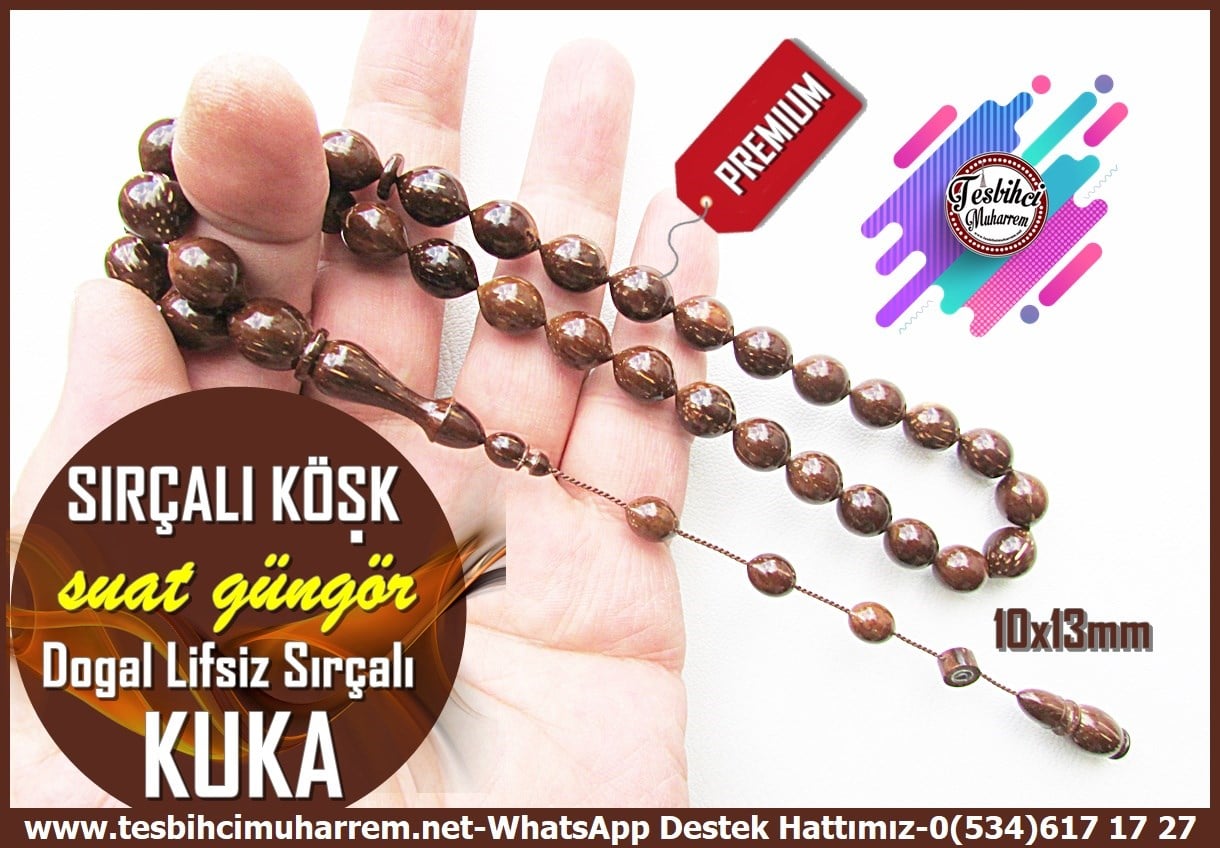 Kuka Ağacı TesbihlerTM14263Suat Güngör Usta Tornası | Lifsiz Tertemiz Sırçalı Kuka Tespih I Doğal Premium Çalışma Sırçalı Köşk TesbihLifsiz Tertemiz Sırçalı Kuka Tespih I Doğal Premium Çalışma Sırçalı Köşk Tesbih 