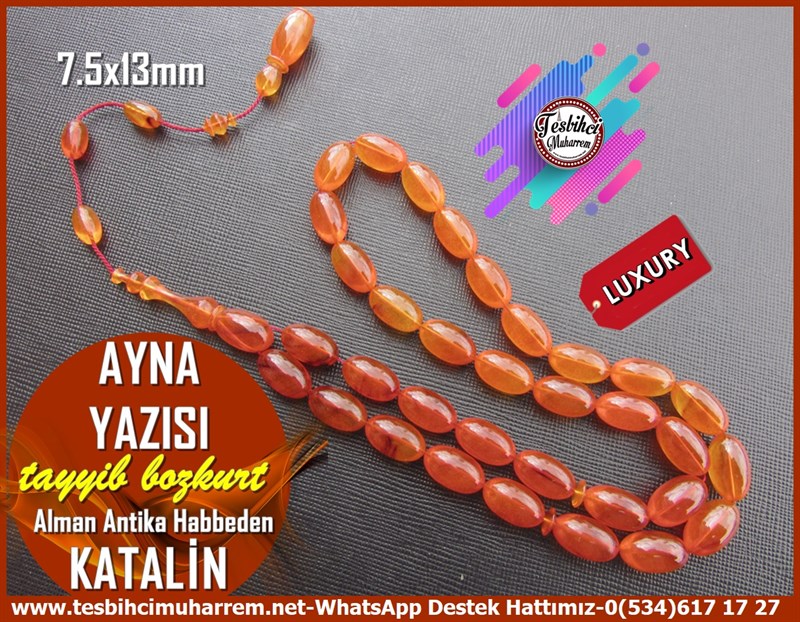 Katalin Ve Bağa TesbihlerTM11699Tesbih Alman Katalin Habbeden Kırçıllı Kahverengi Badem Kesim Ayna YazısıTesbih Alman Katalin Habbeden Kırçıllı Kahverengi Badem Kesim Ayna Yazısı