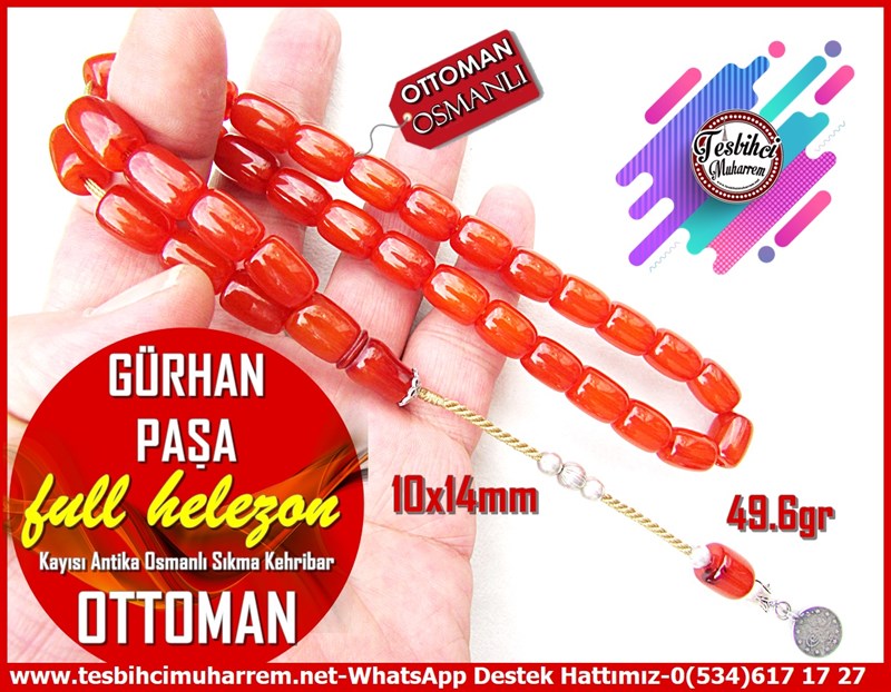 Osmanlı Antika Vişne Ton TesbihlerTM11839Tesbih Antika Osmanlı Sıkma Kehribar Kayısı Ton Full Helezon Damarlı 24K Gürhan Paşa Tesbih Antika Osmanlı Sıkma Kehribar Kayısı Ton Full Helezon Damarlı 24K Gürhan Paşa 