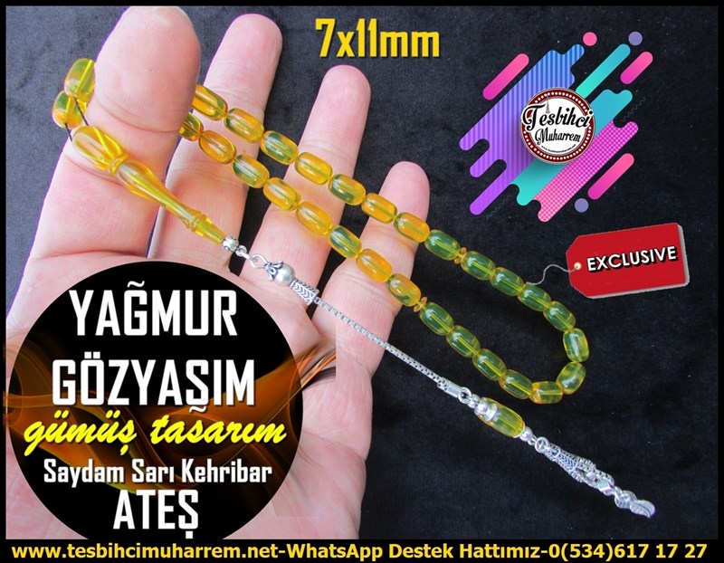 Sarı Ton TesbihlerTM11737Tesbih Ateş Kehribar Bal Sarısı Kapsül Kesim Gümüş Püsküllü Yağmur GözyaşımTesbih Ateş Kehribar Bal Sarısı Kapsül Kesim Gümüş Püsküllü Yağmur Gözyaşım