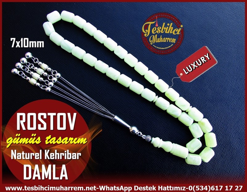  Damla Kehribar TesbihlerTM11360Tesbih Damla Kehribar Gümüş Tasarım Kadife Kapsül Kesim Beyaz Hamur RostovTesbih Damla Kehribar Gümüş Tasarım Kadife Kapsül Kesim Beyaz Hamur Rostov