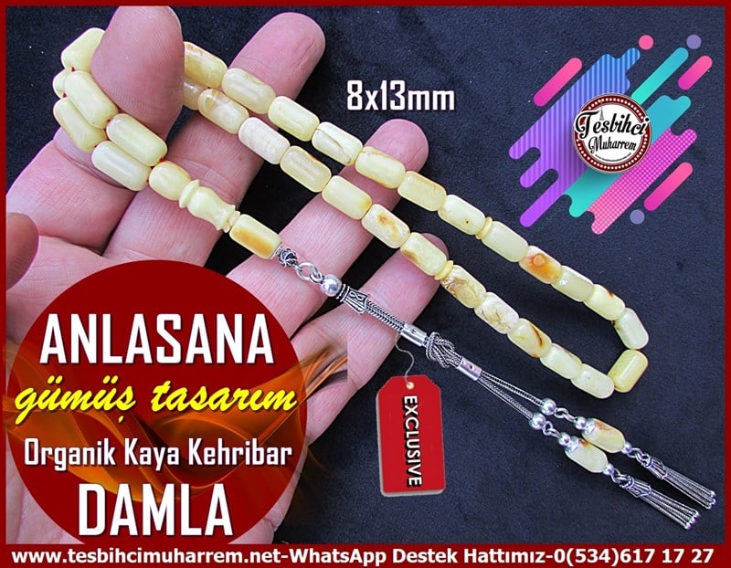  Damla Kehribar TesbihlerTM11764Tesbih Damla Kehribar Kapsül Kesim Limon Ton Patinli Gümüş Aksesuarlı Anlasana Tesbih Damla Kehribar Kapsül Kesim Limon Ton Patinli Gümüş Aksesuarlı Anlasana 