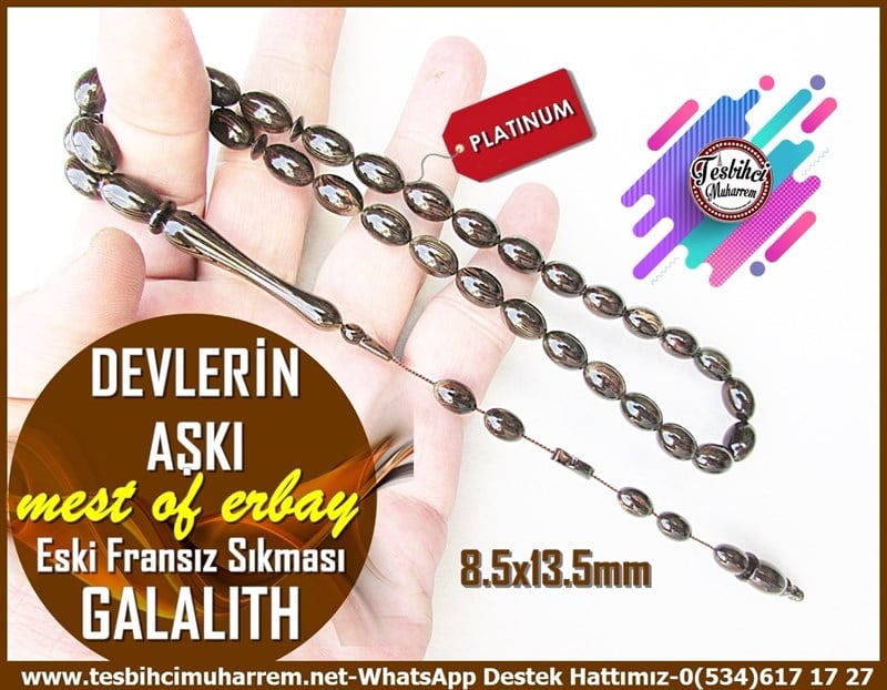 Galanit TesbihTM11905Tesbih Galalith Eski Beyzi Kesim Fransız Sıkması Profesyonel Çalışma Devlerin Aşkı Tesbih Galalith Eski Beyzi Kesim Fransız Sıkması Profesyonel Çalışma Devlerin Aşkı 