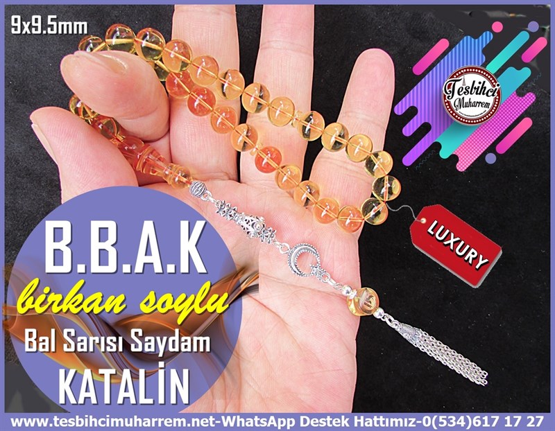 Katalin Ve Bağa TesbihlerTM11881Tesbih Katalin Basık Bilek Boy Günlük Çekim Bal Sarısı Gümüş Tasarım B.B.A.K  Tesbih Katalin Basık Bilek Boy Günlük Çekim Bal Sarısı Gümüş Tasarım B.B.A.K  
