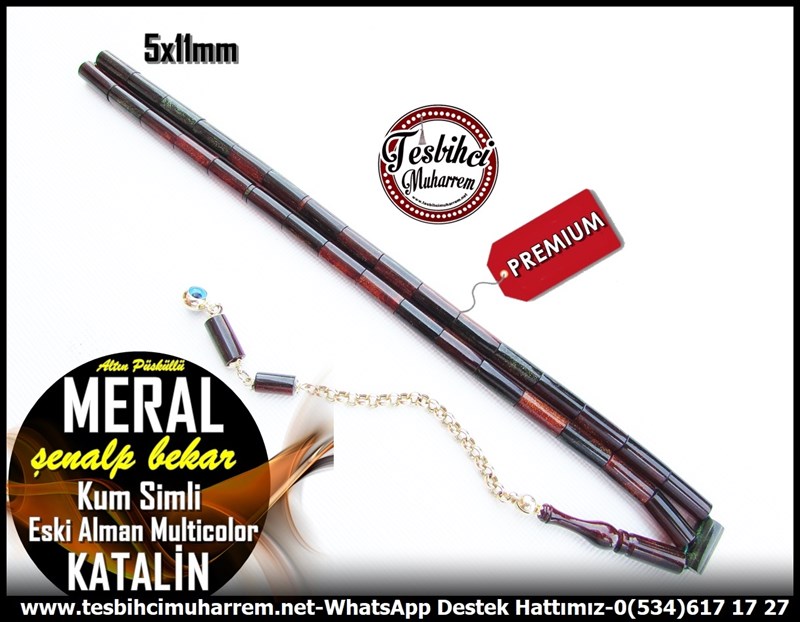 Katalin Ve Bağa TesbihlerTM11273Tesbih Katalin Eski Alman Multicolor Kum Simli Dik Kesme Altın Püsküllü Meral Tesbih Katalin Eski Alman Multicolor Kum Simli Dik Kesme Altın Püsküllü Meral 