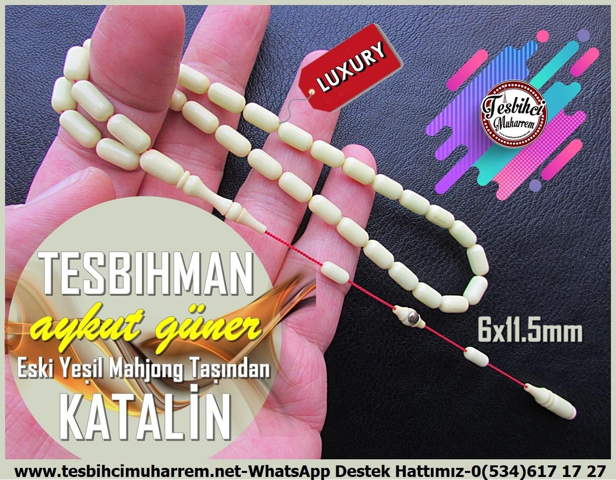 Katalin Ve Bağa TesbihlerTM13731Tesbih Katalin Eski Mahjong Çin Oyun Taşı Yeşil Kapsül Kesim Okaliptus Tespih Katalin l Eski Mahjong Oyun Taşından Yeşil Kapsül Model Tesbihman Tesbih 