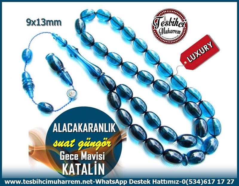 Katalin Ve Bağa TesbihlerTM11389Tesbih Katalin Gece Mavisi Badem Kesim Alacakaranlık Tesbih Katalin Gece Mavisi Badem Kesim Alacakaranlık 