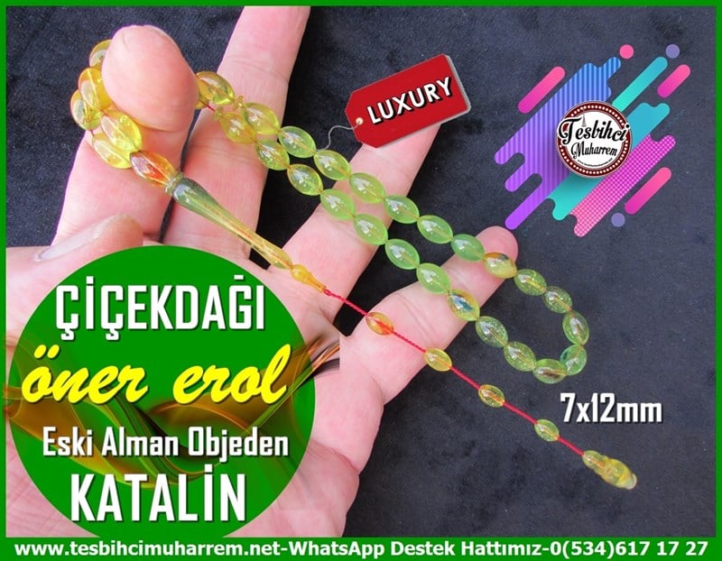 Katalin Ve Bağa TesbihlerTM11852Tesbih Katalin Tesbih Eski Alman Objeden Simli Beyzi Yeşil Damarlı Çiçekdağı Tesbih Katalin Tesbih Eski Alman Objeden Simli Beyzi Yeşil Damarlı Çiçekdağı 
