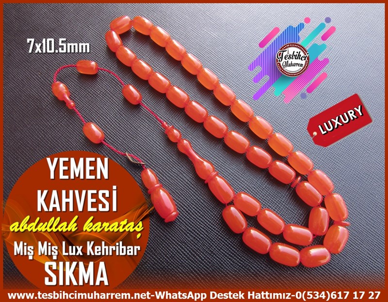 Kayısı Kehribar TesbihlerTM11646Tesbih Lux Sıkma Kehribar Mişmiş Kapsül Kesim Yemen KahvesiTesbih Lux Sıkma Kehribar Mişmiş Kapsül Kesim Yemen Kahvesi