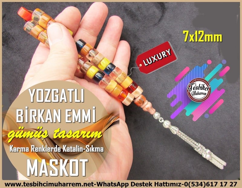Maskot,Bileklik,Can-ı Gönül TesbihlerTM11806Tesbih Maskot Karma Renklerde Katalin Sıkma Curcumix Teker Bileklik Gümüş Püsküllü Yozgatlı Birkan Emmi Tesbih Maskot Karma Renklerde Katalin Sıkma Curcumix Teker Bileklik Gümüş Püsküllü Yozgatlı Birkan Emmi 