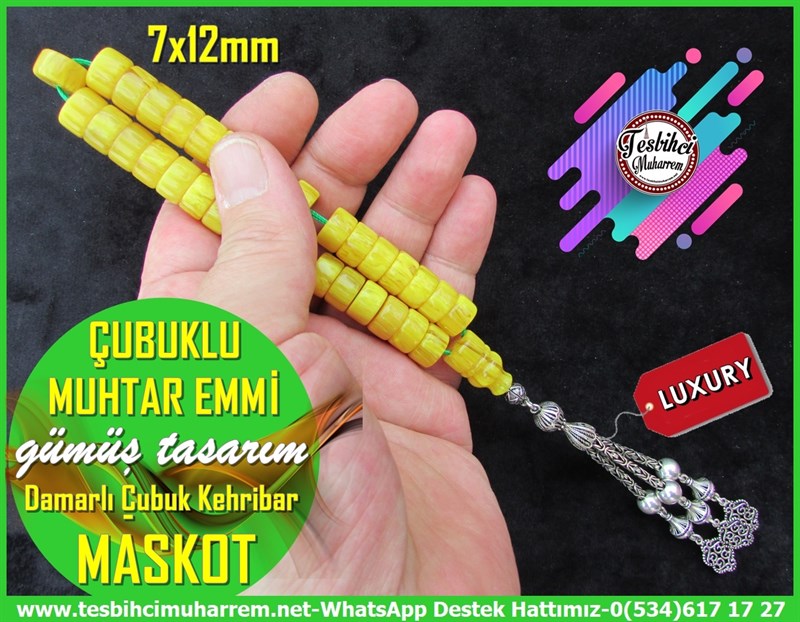Maskot,Bileklik,Can-ı Gönül TesbihlerTM11805Tesbih Maskot Sıkma Kehribar Sarı Damarlı Teker Bileklik Gümüş Püsküllü Çubuklu Muhtar Emmi Tesbih Maskot Sıkma Kehribar Sarı Damarlı Teker Bileklik Gümüş Püsküllü Çubuklu Muhtar Emmi 